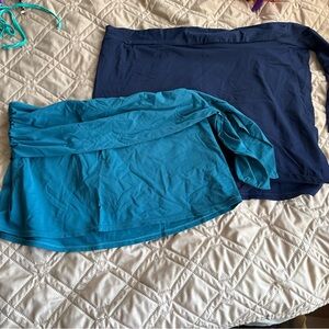 Navy Ralph Lauren swim skirt teal DKNY swim skirt